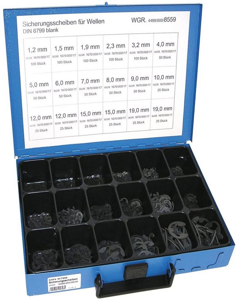 Dresselhaus Werkstatt-Set Dresselhaus Sortiiment Sicherungs Scheiben Feder-Scheiben 975tlg 8559 von Dresselhaus