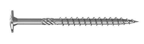 JD-Plus Tellerkopf - Holzbauschrauben, weiß verzinkt, I-Stern T40, 8x200mm, Konstruktionsschrauben, 50 Stück von Dresselhaus