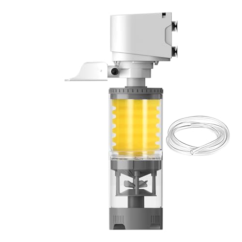 Dreuhuing Aquarium Filter, Silent Fish Tank Strainer, Leistungsstarker Belüfterfilter für Süßwasser Betta Aquarium Salzwasser Riff Pflanze Algen Teich von Dreuhuing