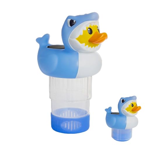 Dreuhuing Chlorine Floater - Intelligenter Schwimmender Pool Chlor Dispenser - Solarbetriebene Nachtbeleuchtung Für Außenpool und Spa Filter von Dreuhuing
