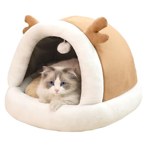 Dreuhuing Katzenbett Höhle - Warmes Katzenbett Überzogenes Haustiernest | rutschfeste Winter Möbel Haustierzubehör Für Kitten Welpe Innen Außen Schlafzimmer Wohnzimmer Beruhigend Dreuhuing Katzenbett Höhle - Warmes Katzenbett Überzogenes Haustiernest | rutschfeste Winter Möbel Haustierzubehör Für Kitten Welpe Innen Außen Schlafzimmer Wohnzimmer Beruhigend von Dreuhuing