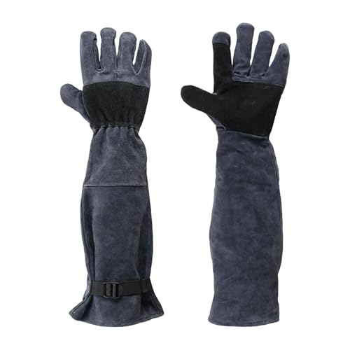 Dreuhuing Katzenhandschuhe Für Den Umgang Mit Tieren - 60 cm Bissresistente Handschuhe | Schutzarmel für die Handhabung von Reptilien Schlangen Katzen Hunde Nutztiere zur Pflege und zum von Dreuhuing