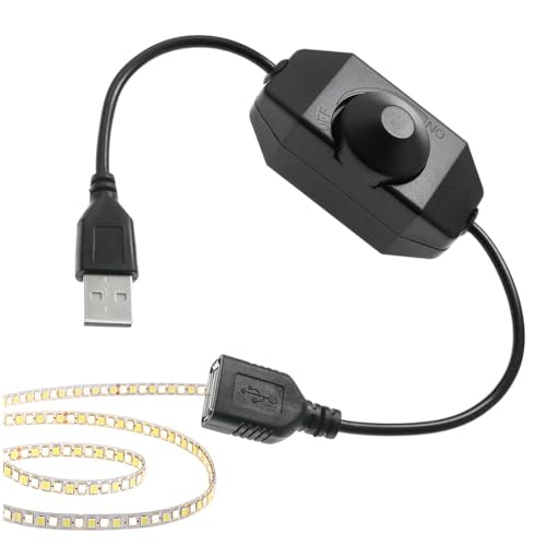 Dreuhuing LED-Streifen-Controller, manueller Dimmer, multifunktionaler USB-Dimmer für LED-Leuchten, Lichtstreifenlicht-Dimmer von Dreuhuing