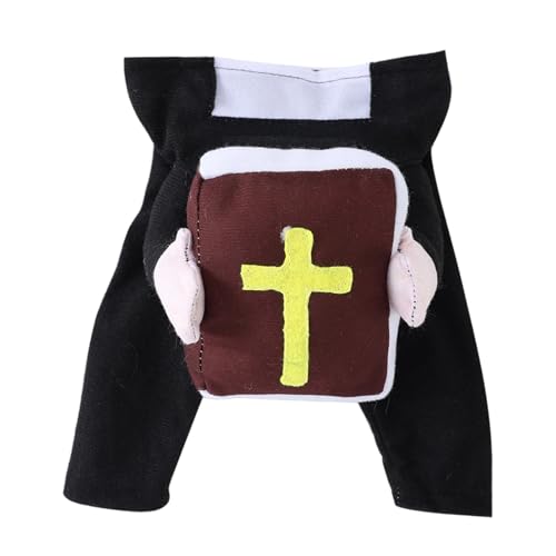Dreuhuing Lustiges Hundekostüm – Haustier-Priester, Cosplay, süßes Outfit, Kleidung für Haustiere, Halloween-Partys, Veranstaltungen, Weihnachten, Fotoshooting, Urlaub, Motto-Geburtstage von Dreuhuing
