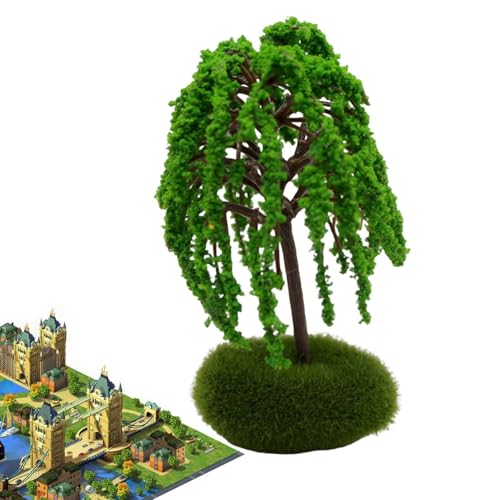 Dreuhuing Modell Miniaturbaum | Gefälschter Baum für Heimwerker,Modelleisenbahn-Landschaftsbaum, Gebäudemodell, Heimwerkerhandwerk, Diorama-Zubehör, grüne Landschaftslandschaft von Dreuhuing