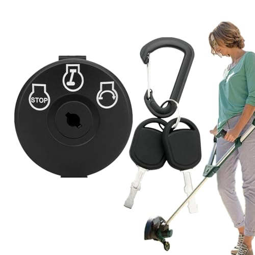 Dreuhuing Rasenmäher-Zündung mit Schlüssel, Aufsitzrasenmäher-Zündung,Rasenmäherteile mit Schlüssel | Rasenmäher-Taste, einfache Installation für den Arbeiter, für die meisten Rasenmäher von Dreuhuing