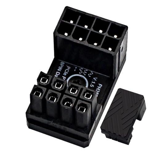 Dreuhuing U-Turn-GPU-Winkelstecker, 180-Grad-GPU-Winkeladapter - 180-Grad-8P-GPU-Winkelstecker | Metall-GPU-Anschluss, Grafikkartenzubehör für Computer-Enthusiasten von Dreuhuing