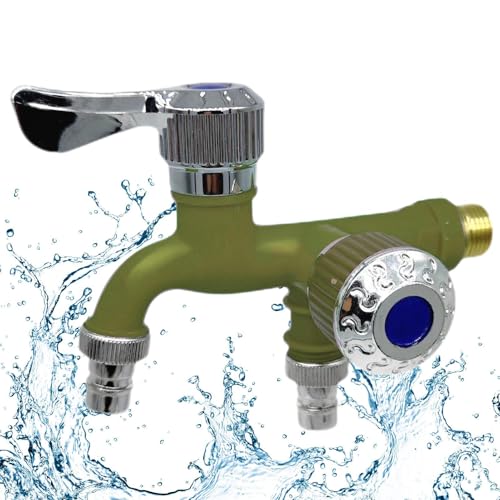Dreuhuing Wasser Umsteller Waschbecken Wasserhahn - Waschmaschine Wasserhahn Wasserumsteller,Verdickter, ergonomischer Griff, Wäschewannenhahn, Waschmaschinenhahn, Doppelsteuerungs-Splitter mit 2 Dreuhuing Wasser Umsteller Waschbecken Wasserhahn - Waschmaschine Wasserhahn Wasserumsteller,Verdickter, ergonomischer Griff, Wäschewannenhahn, Waschmaschinenhahn, Doppelsteuerungs-Splitter mit 2 von Dreuhuing