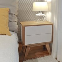 Eiche Nachttisch, Eiche, Nachttisch Mit Schubladen Eiche Nachttisch, Eiche, Nachttisch Mit Schubladen von Drevutnia