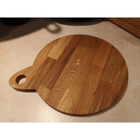 Pizzabrett Aus Eichenholz 30cm Mit Griff von DrewnoKosmider