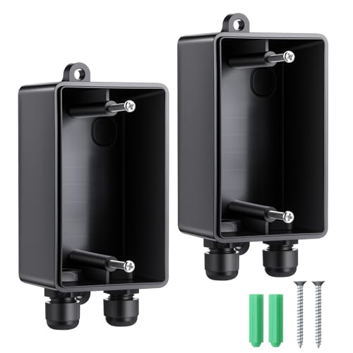 2 x tiefe Schalterbox mit Hardware, Sicherheitsschalter-Box, wasserdichter ABS-Kunststoff, elektrische Projektkoffer für Werkzeug, schnelles Ausschalten von Dreyoo