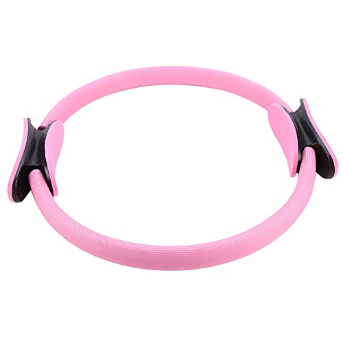 Drfeify 4 Farben Pilates Ring Circle, Dual Grip Fitness Ring Magic Circle Pilates Heimtrainingsgerät Zur Straffung der Inneren und äußeren Oberschenkel (Rosa) Yoga von Drfeify