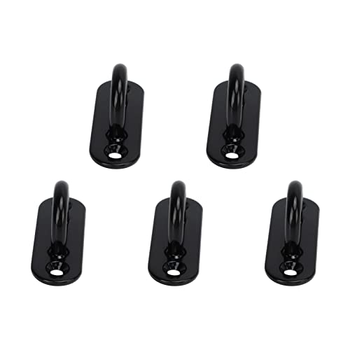 Drfeify Edelstahl Deckenhakenpolster Eye Oval Plate Heavy Duty Marine Hardware mit Gebürsteter Stahloberfläche für Hängende Pflanzen Hängematten Kronleuchter (6MM) von Drfeify
