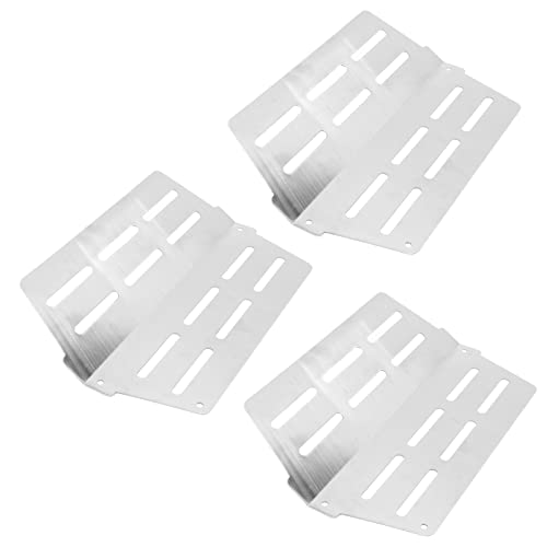 Drfeify Edelstahl Langable Grillwärmeplattenabdeckung für Genesis mit Vorderer Steuerung, 3 -Stc -Gasgrill Wärmezeltersatz für Gas, Einfach Reinigung für die Camping BBQ Party von Drfeify