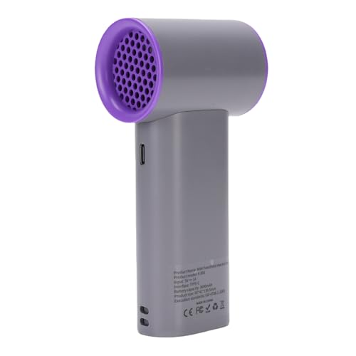 Drfeify Handheld -Lüfter, Hochgeschwindigkeitsschrittverstellbares Digitales Display USB Wiederaufladbarer Leiser Kleiner Taschenlüfter mit 3600 -mAh -Akku für das Reisecamping (GRAY) von Drfeify