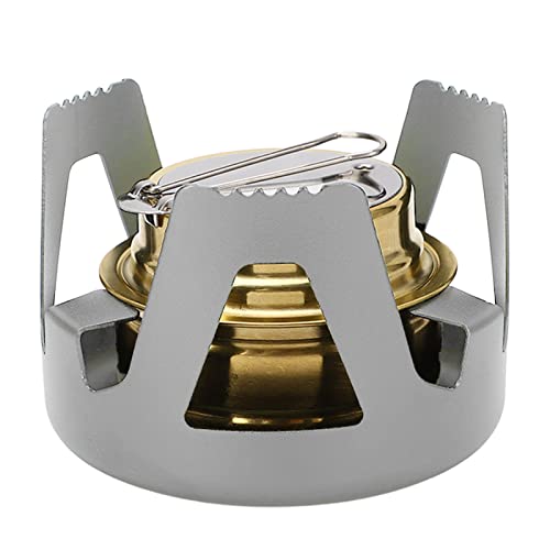 Drfeify Leichter Winddichtem Mini Alkoholherd Langlebig Siphonisches Design, Geeignet für Campingkochen, Aluminiumlegiermessing (GRAY) von Drfeify