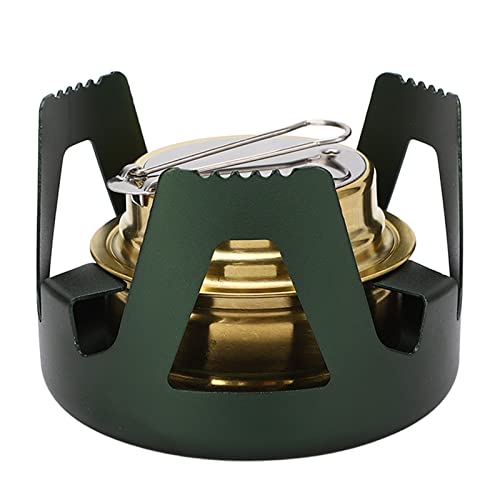 Drfeify Leichter Winddichtem Mini Alkoholherd Langlebig Siphonisches Design, Geeignet für Campingkochen, Aluminiumlegiermessing (dunkelgrün) von Drfeify
