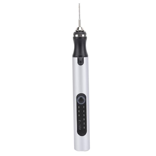 Drfeify Mini Electric Gravur Pen, Tragbares Werkzeug für Nagelkunstpolieren, Schleifen, Bohrungen mit Verschiedenen Zubehör, Ideal für Mehrere Anwendungen | Aluminiumlegierung + Stahlkörper, (SILVER) Drfeify Mini Electric Gravur Pen, Tragbares Werkzeug für Nagelkunstpolieren, Schleifen, Bohrungen mit Verschiedenen Zubehör, Ideal für Mehrere Anwendungen | Aluminiumlegierung + Stahlkörper, (SILVER) von Drfeify