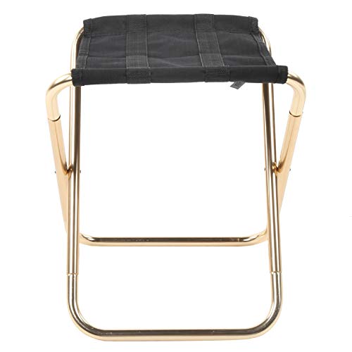 Drfeify Mini Klapphocker Campingstuhl - Tragbarer Sitz Im Freien Zum Wandern, Tailgating, Picknicks und Grillen (Gold) von Drfeify