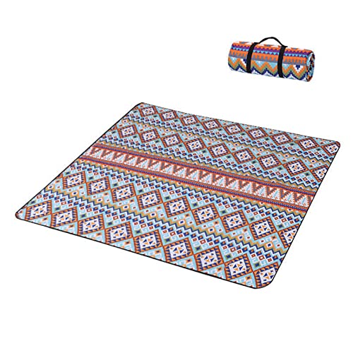 Drfeify Picknickdecke Campingmatte Tragbare Strandsandmatte Im Freien, Premium Peva Oxford Tuch für Familienpicknicks Reise (Schöne Ernte 200 * 200) von Drfeify