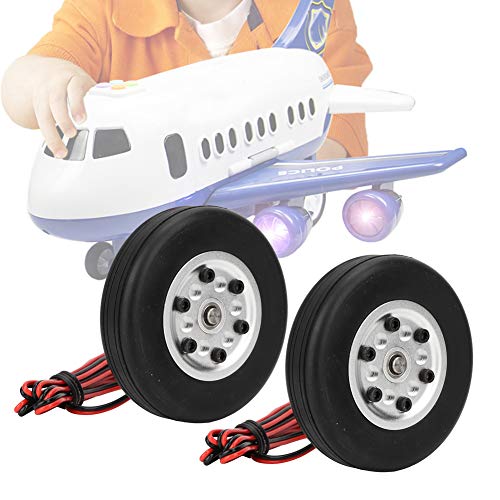 Drfeify RC -Flugzeugbaugruppe Bremssystem 65 Mm Gummi -Reifen Radbremssystem Einfache Installation und Entfernen von Signalleitungen für RC Flugzeug Enthusiasten Premium Gummi/2,6 Zoll von Drfeify