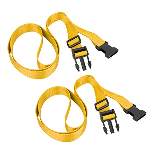 Drfeify Reisegepäckgurt mit Passwortverriegelungsschnalle, Sicherer Gepäckverpackungsgürtel, Heller Farbgurt Zur Einfachen Differenzierung, 2 Pack für Reisende Enthalten (YELLOW) von Drfeify