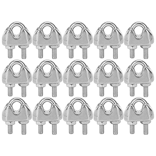 Drfeify Stahlkabelklemmen 15 Prozent M2 U Formdrahtschnur -Clip -Set für Terrassenmöbel Sicherheitsseile Fitnessstudio Geräte Zäune Hängsleuchten Drfeify Stahlkabelklemmen 15 Prozent M2 U Formdrahtschnur -Clip -Set für Terrassenmöbel Sicherheitsseile Fitnessstudio Geräte Zäune Hängsleuchten von Drfeify
