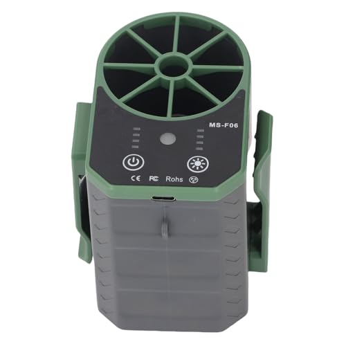 Drfeify Taillenlüfter, 4 -Geschwindigkeit -einstellbare USB -wiederaufladbare Tragbare Gürtelventilator mit LED -Licht für Outdoor (2500 mAh) von Drfeify