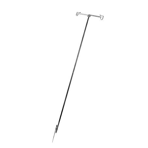 Drfeify Tragbare Leichte Aluminiumlegierung Camping -Lampenmast mit Faltbarem Design für Picknickfischen, Langlebiger Außenlaternenständer für Camping (BLACK) von Drfeify