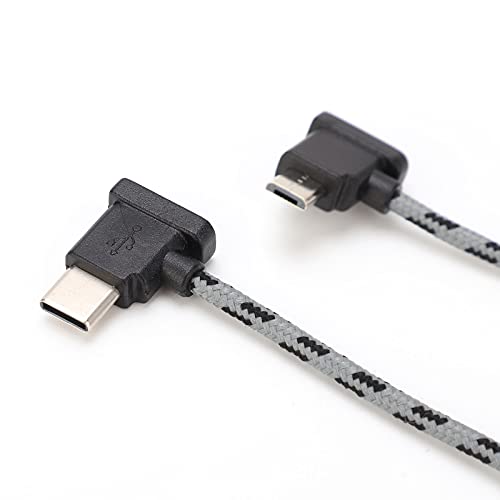 Drfeify USB C auf Micro USB 2.0 DatenübertragungsKabel, Typ C zu Micro-USB Rechtwinkliges-Datenkabel Electronic Toy für Air 2 / Mini 2-Fernbedienung usw., Mehrzweck von Drfeify