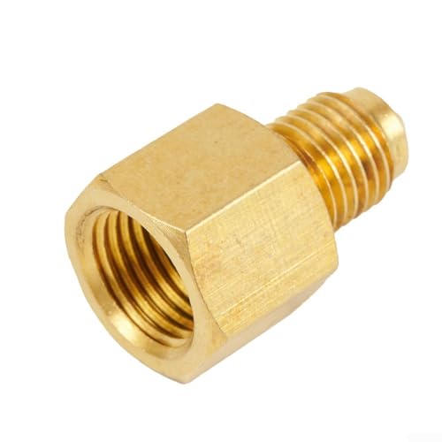 1/4 Zoll SAE auf G1/4 Zoll Stickstoffregler-Adapterbeschläge, Messing-Adapter für G1/4-Zoll-Gewinde Stickstoffausrüstung, SAE 1/4 Gewindeanschlussrohr von Drhomeam