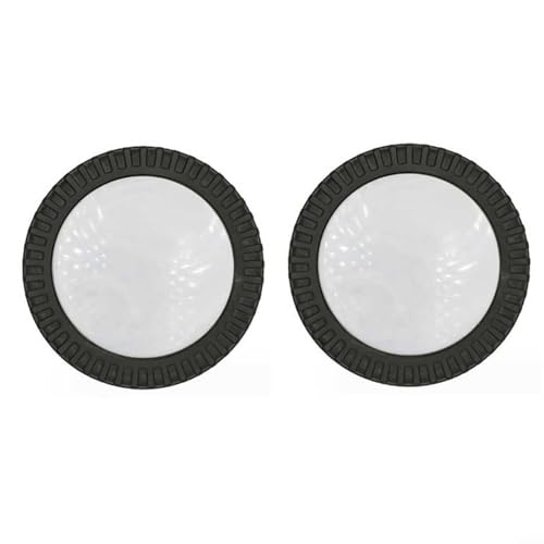 15,2 cm Grill-Räder, Ersatzteile, 2 Stück, Kunststoff, multifunktionale Grill-Räder (schwarz + weiße Radabdeckung) von Drhomeam