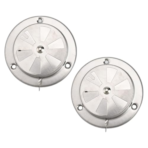 2-teiliges verstellbares Abluftventil-Set aus Edelstahl, Grill-Luftschlitze für verbesserte Rauchregulierung (9,5 cm) von Drhomeam