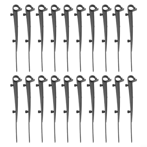 20 Stück schwarze Kunststoff-Dachrinnenbürsten-Clips, Dachrinnenschutz-Clips, halten Ihre Dachrinnen sauber, Befestigungsclips, 150 mm lang, Dachrinnenclips für Außenleuchten von Drhomeam