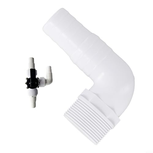 90-Grad-Winkel-Pumpen-Schlauchadapter, 3,8 cm Kunststoff-Winkelschlauch-Adapter SPX1105Z3 für Hayward oberirdische Poolpumpe, Sandfilter (1 Stück) von Drhomeam