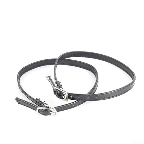 Abnehmbare Schuhbänder mit verstellbaren Schnallen für verbesserte Passform und Unterstützung (Spiegelschwarz) von Drhomeam