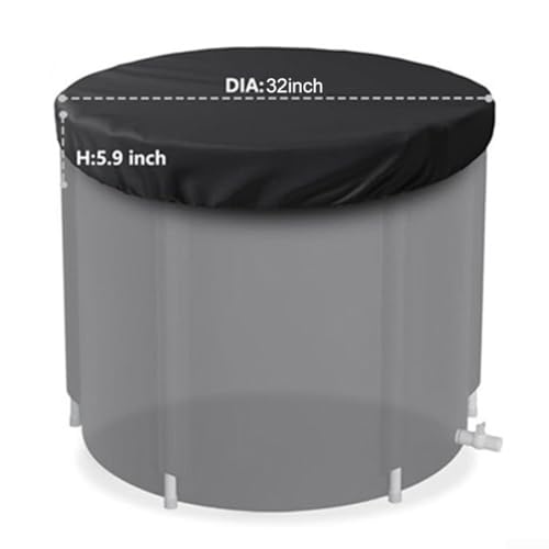 Adeptly Crafted Outdoor Ice Bath Cover Offering Security Against Wind, Rain and External Contaminants (81.3 * 15.0 cm) von Drhomeam