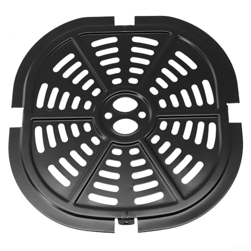 Air Fryer Grill Pan Crisper Plate Metal Fry Pan Grill Plate Tray Rack Ersatzteile für Air Fryer Zubehör Leicht zu Reinigen Schwarz Air Fryer Grill Pan Crisper Plate Metal Fry Pan Grill Plate Tray Rack Ersatzteile für Air Fryer Zubehör Leicht zu Reinigen Schwarz von Drhomeam