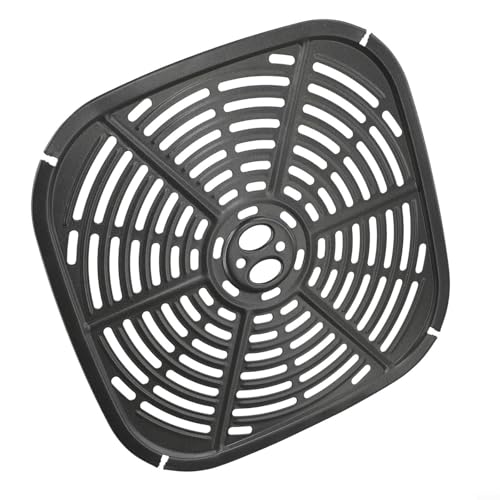 Drhomeam 22,5 x 22,5 cm Luftfritteusen-Grillpfanne, Ersatz, antihaftbeschichtet, hitzebeständig, quadratische Platte, Ersatzteile, Luftfritteusen-Zubehör für Küchengeräte zu Hause (1 Stück) von Drhomeam
