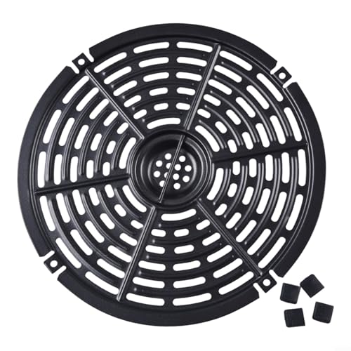 Drhomeam Air Fryer Grillpfanne, Antihaft-Fritteusenpfanne mit praktischem Griff für knusprige Lebensmittel, Air Fryer Crisper Plate, Air Fryer Rack, Air Fryer Zubehör (22 cm) von Drhomeam