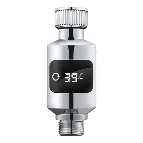 Dusch-Wasserthermometer mit empfindlichem Sensor und digitaler LED-Anzeige, empfindlicher Wasserhahn-Temperatursensor für Badezimmer von Drhomeam