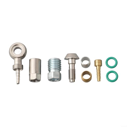 Fahrrad Hydraulikschlauch Fitting Einsatz Banjo Kompatibel mit MT4 MT5 MT6 MT7 MT8 Modellen Metall gebaut für langlebige und zuverlässige Bremssystemverbindungen (B) von Drhomeam