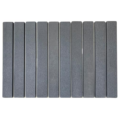 For Kitchen Essential Große Abtropfmatte, schnell trocknend und praktisch für die Geschirrpflege (dunkelgrau) von Drhomeam