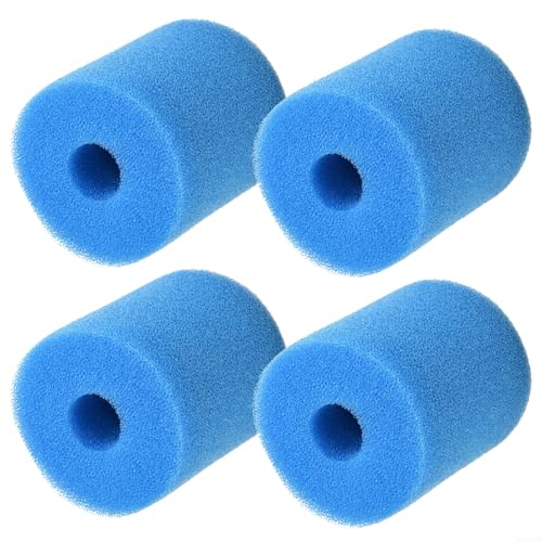 Für Intex Schwimmbad-Filter-Schaumstoffkartusche, wiederverwendbarer, waschbarer Pool-Schaumfilter, Ersatz für Intex Typ H Modelle (4er-Pack) von Drhomeam
