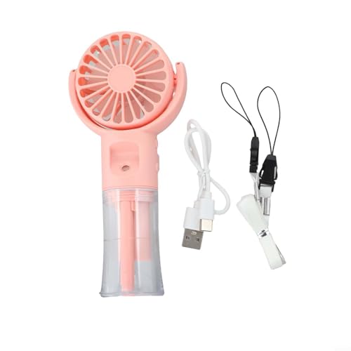 Leicht wiederaufladbarer Mini-Sprühventilator, perfekt zum Aufhängen um den Hals (pink) von Drhomeam