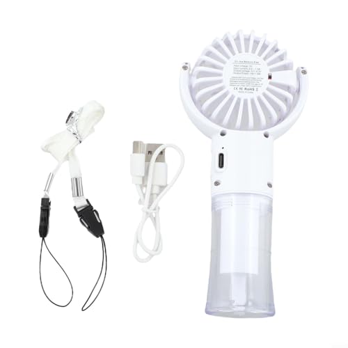 Leicht wiederaufladbarer Mini-Sprühventilator, perfekt zum Aufhängen um den Hals (weiß) von Drhomeam