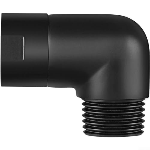 Massiver Messing Duschkopf Ellenbogen Adapter 90 Grad Duschverlängerung Adapter Ellenbogen Adapter für Duschkopf Badezimmer Schwarz von Drhomeam