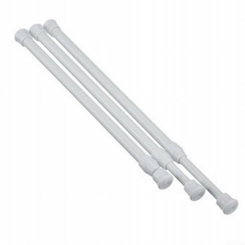 Metall-Spannstangen, verstellbare Federspannung, Gardinenstange, ausziehbare Duschstange, Federspannstangen für Badezimmer, Schrank, Schränke, Kleiderschränke (1 Stück, 60–110 cm) von Drhomeam