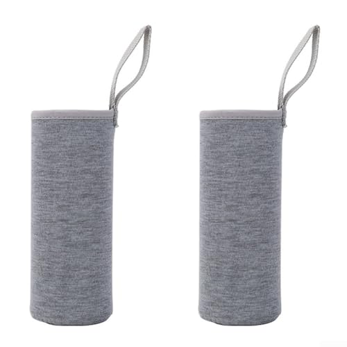 Premium Thermohülle für Trinkflaschen sorgen für die perfekte Getränketemperatur, 2 Stück (550 ml grau) von Drhomeam