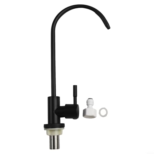 Trinkwasserhahn, G1/2 Edelstahl-Wasserfilter-Wasserhahn, Umkehrosmose-Wasserhahn, Wasserreiniger-Wasserhahn für Küchenspüle (schwarz) von Drhomeam